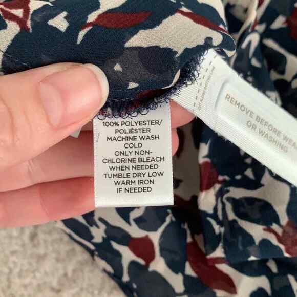 LOFT Button Down Sheer Blouse Sz S - Picture 6 of 8